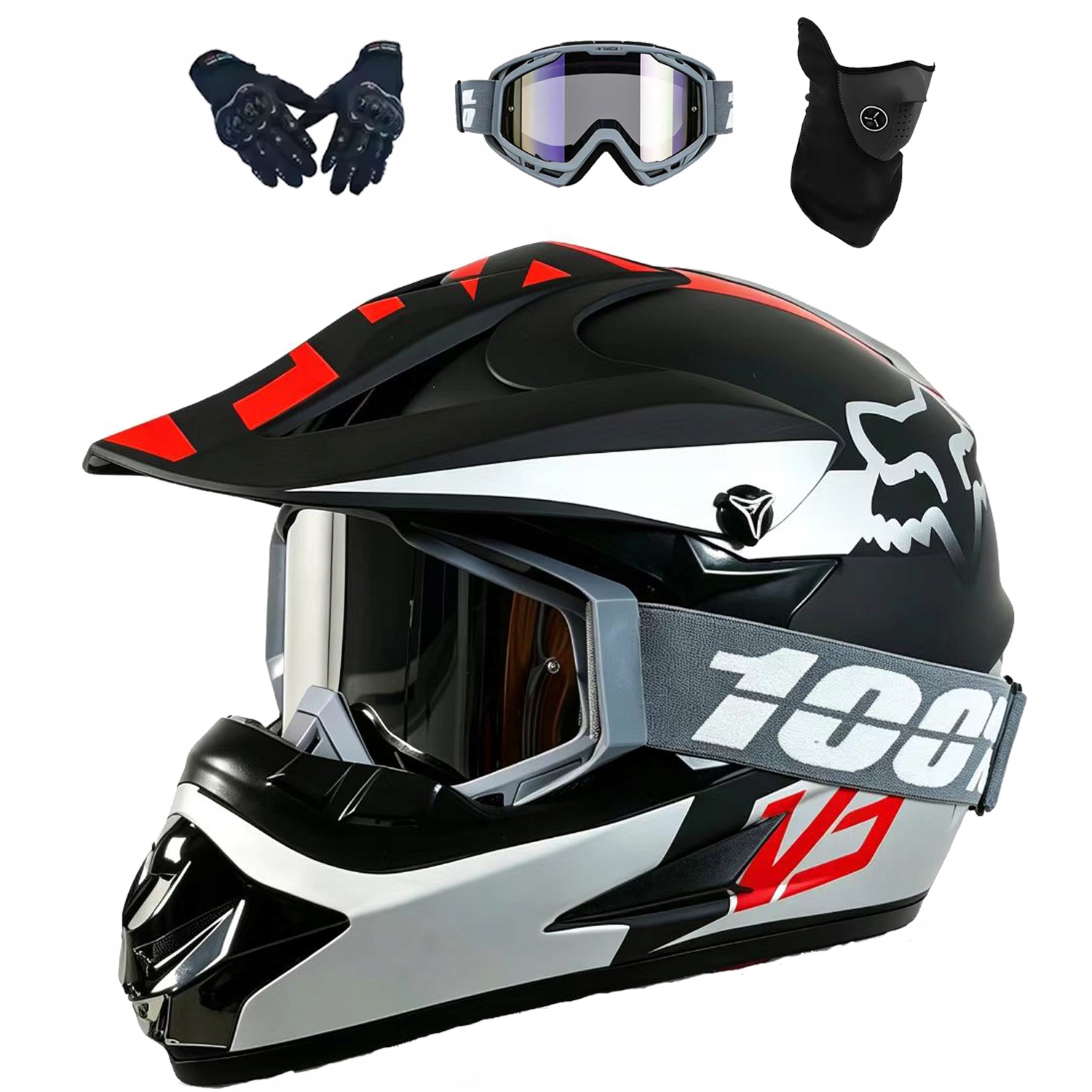 Helma Na Elektrickou Koloběžku Cross Enduro Quad Bmx Helma Brýle Rukavicexl