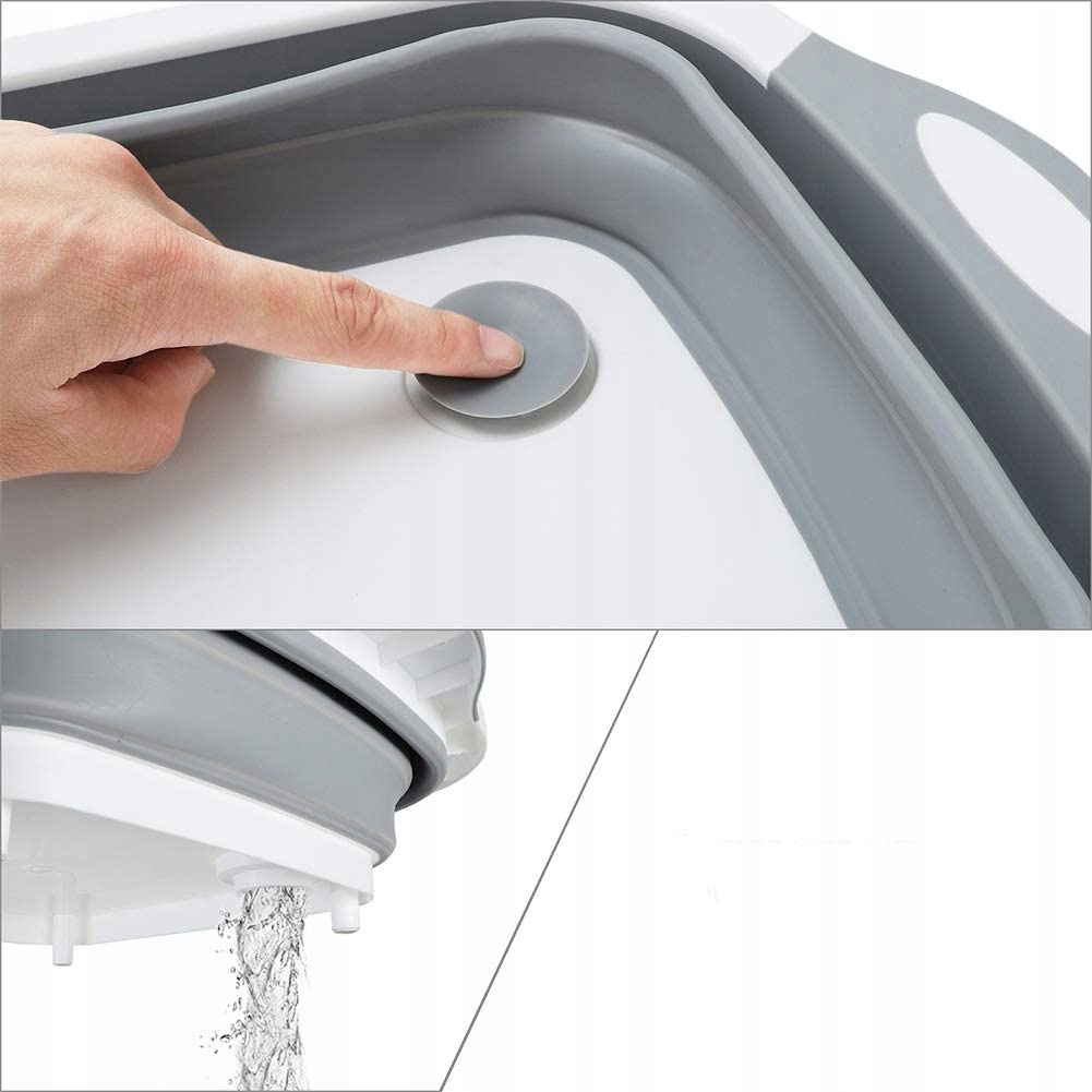 MISKA SKŁADANA SILIKONOWA Z ODPŁYWEM DESKA ZLEW Wysokość 12.5 cm