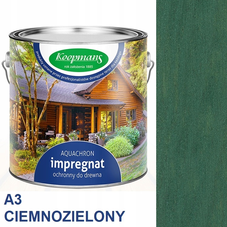 

Aquachron Impregnat Akrylowy 2,5l A3 Ciemnozielony