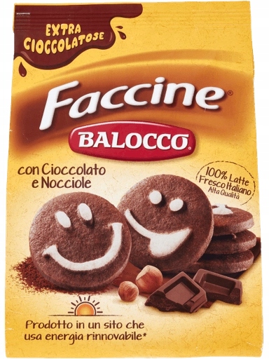 Balocco Faccine italské křehké sušenky s lískovými oříšky 700 g