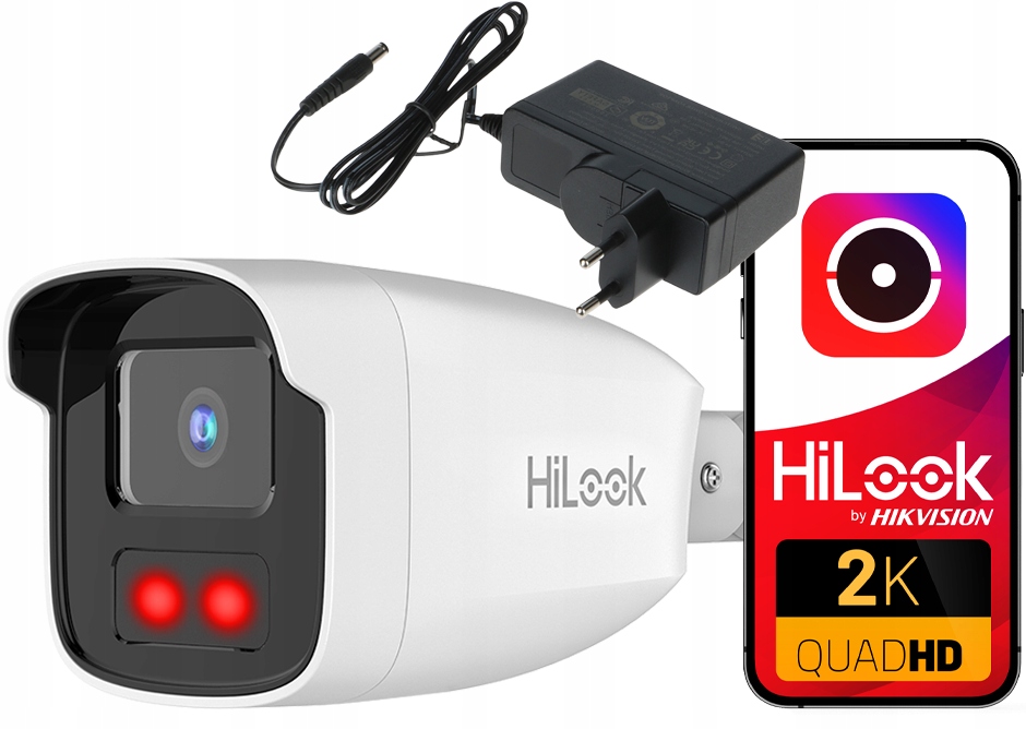 Ip kamera IPCAM-B4-50IR Ir box 50 m 4MPx HiLook by Hikvision Napájecí adaptér