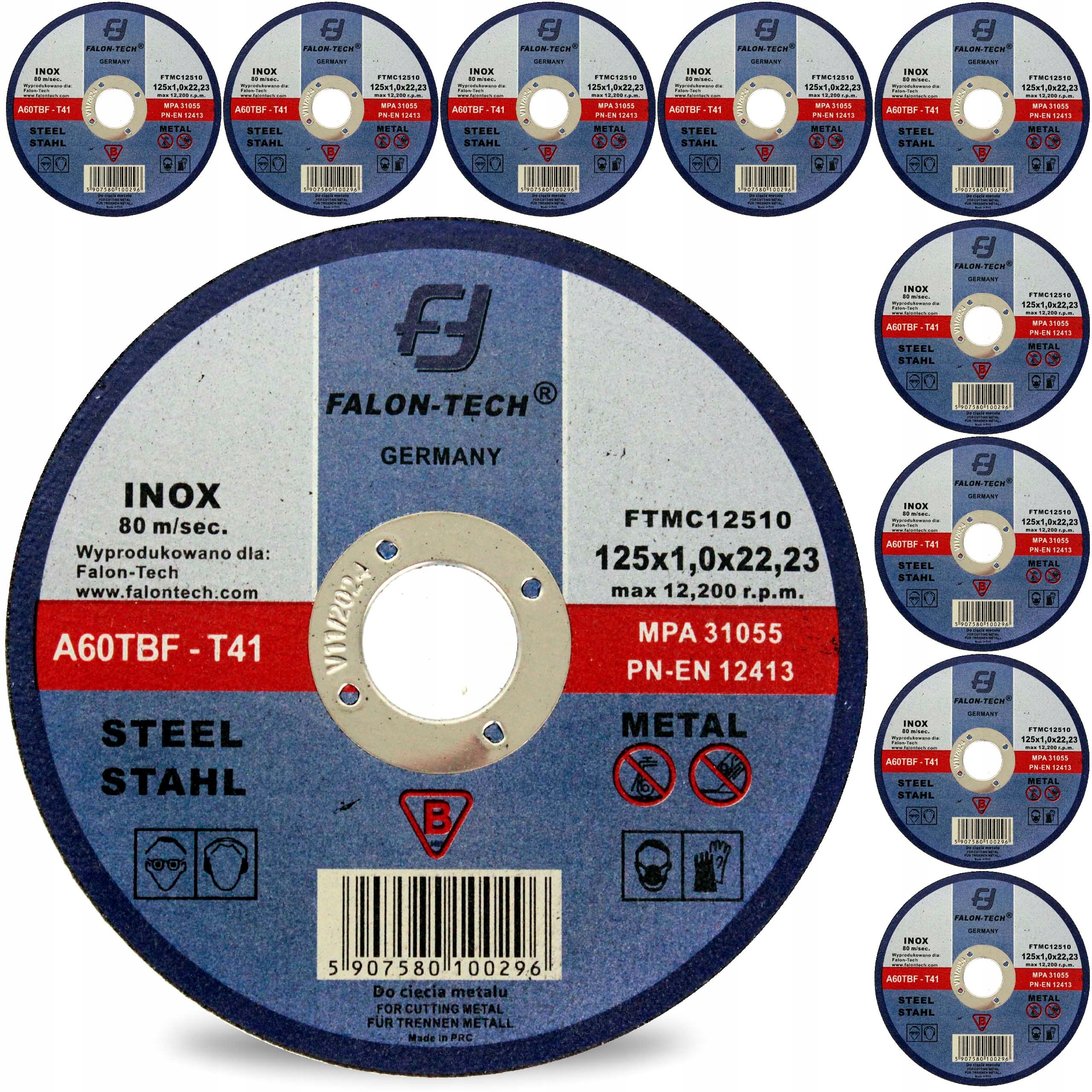 TARCZA DO CIĘCIA METALU inox 125 x 1,0 FALON TECH Marka Falon-Tech