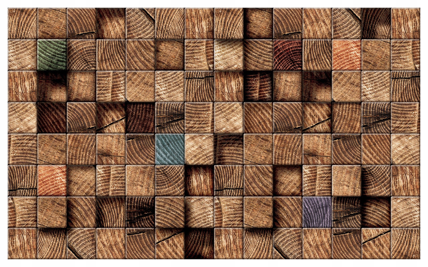 Fototapeta flizelina Dřevěné bloky Textura Přírodní dekor 368x254 lepidlo