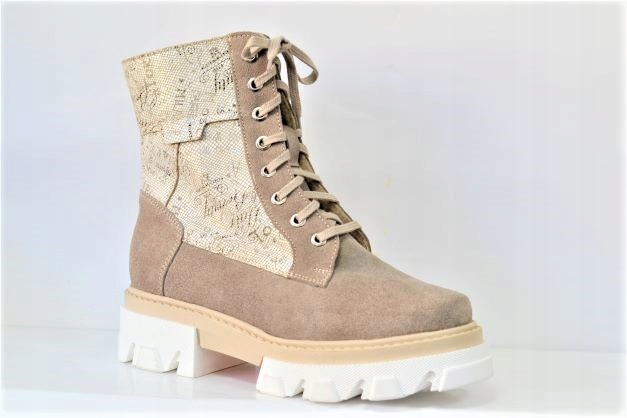 Korzeniowski 3209 Kotníkové Boty Boty Trapery Béžové VEL.40