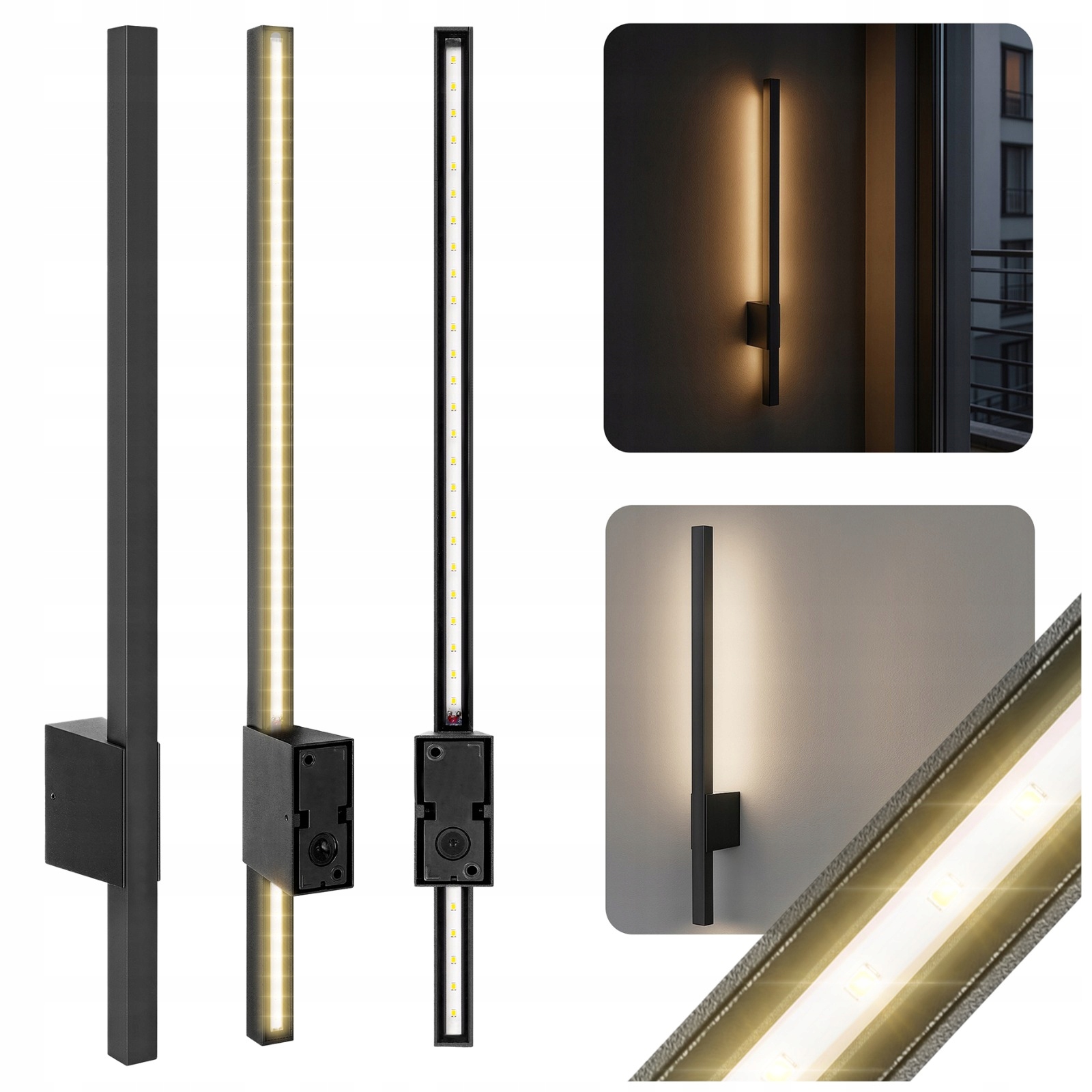 Led nástěnné svítidlo na fasádu Venkovní zahradní lampa 9W 4000K 60 cm