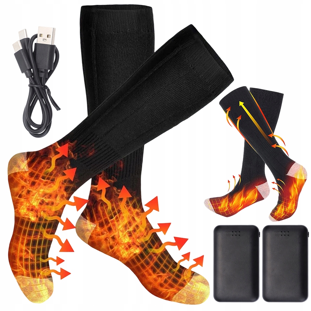 Samozahřívací Ponožky S Powerbankou, Dlouhá Doba Zahřívání 8 Hodin