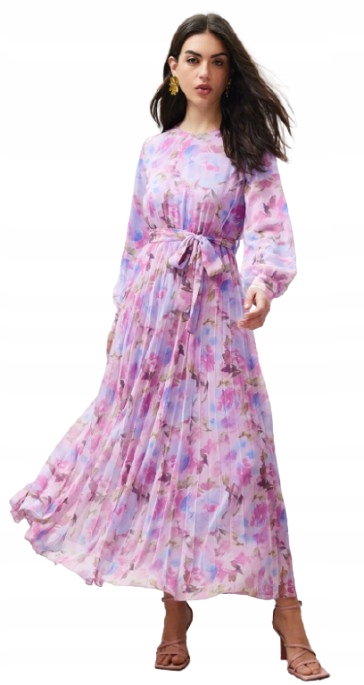 Trendyol Šaty S Vázáním A Květinovým Potiskem 44 5AB