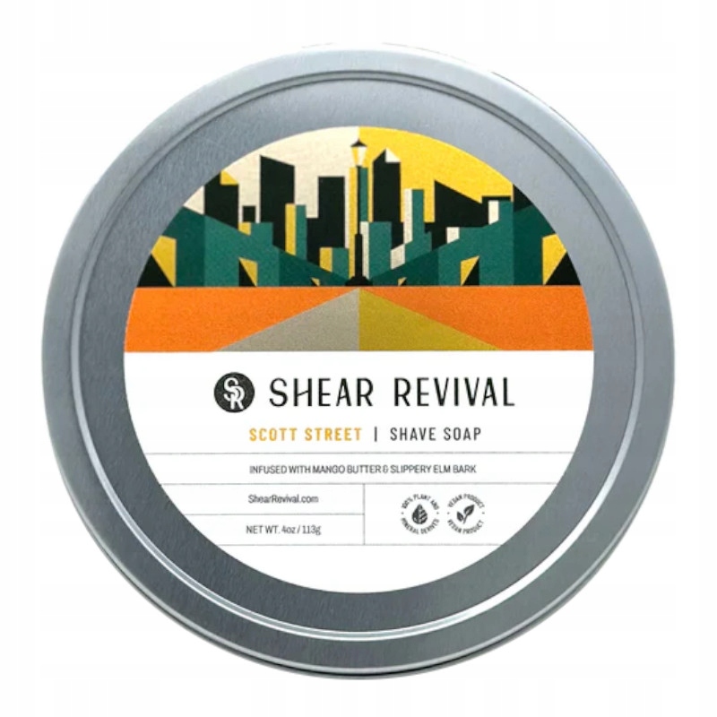 Veganské mýdlo na holení Shear Revival Scott Street Shave Soap