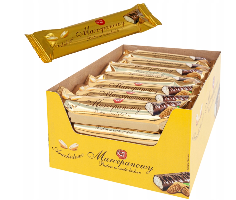 Levně Tyčinka marcipánová tyčinka v čokoládě 25 kusů 1,25 kg