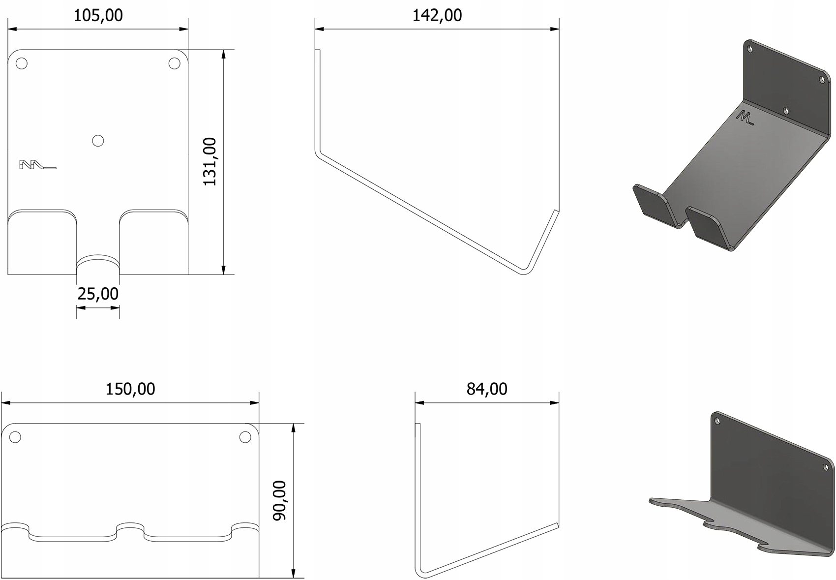 WIESZAK ŚCIENNY NA ROWER UCHWYT ROWEROWY NA SCIANĘ Liczba stanowisk 1