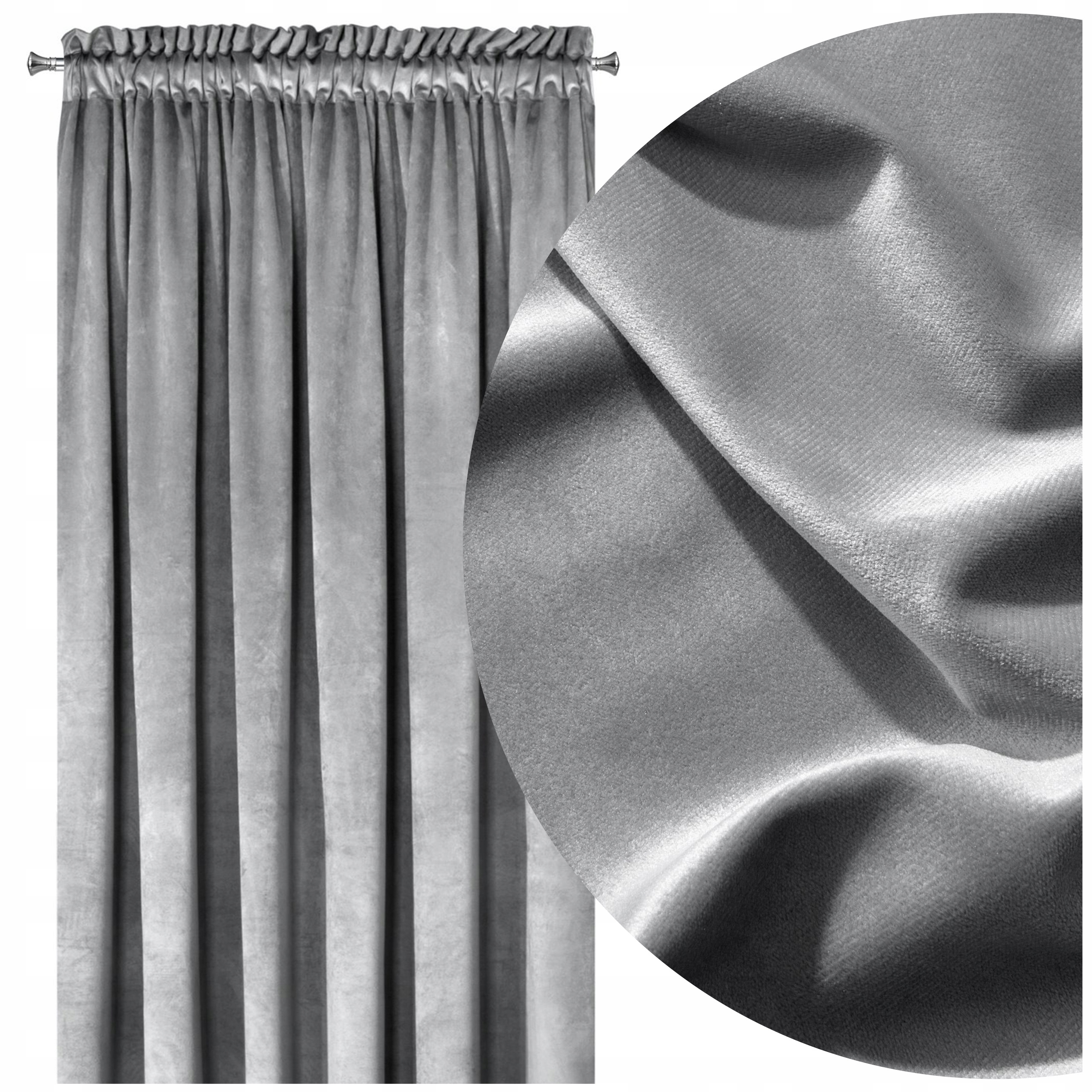 

Zasłona 140x270 Welurowa Gotowa Na Taśmie Gruba