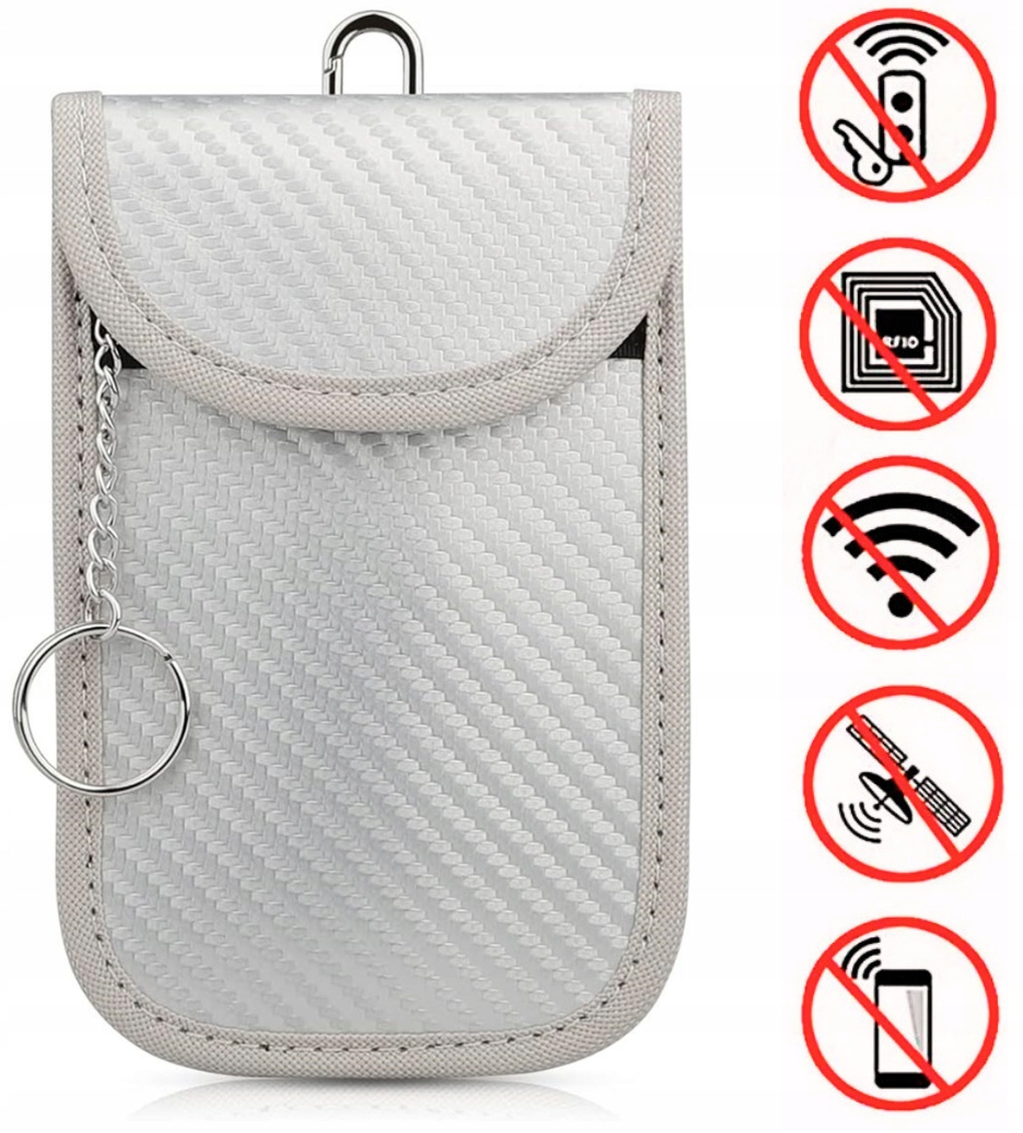 ETUI POKROWIEC ANTYKRADZIEŻOWY KEYLESS RFID NA KLUCZYK BLOKADA FARADAY