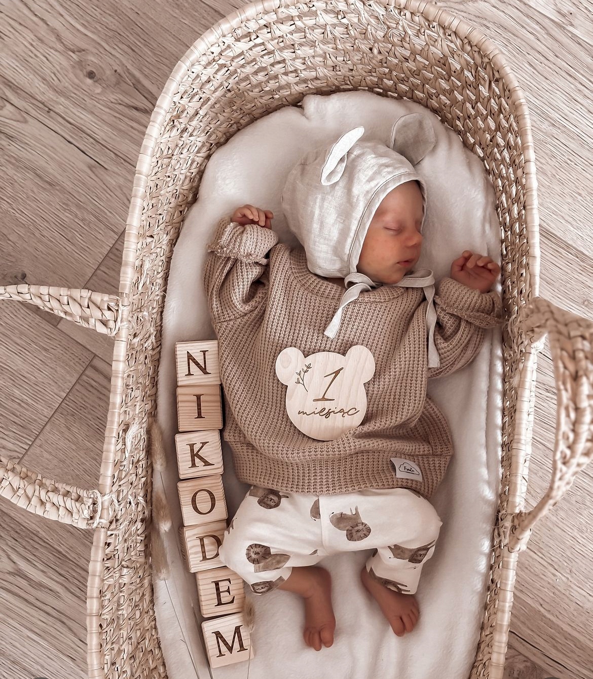 Tabliczki do zdjęć Misie PIERWSZY ROK ŻYCIA 1 SZT Rodzaj karta