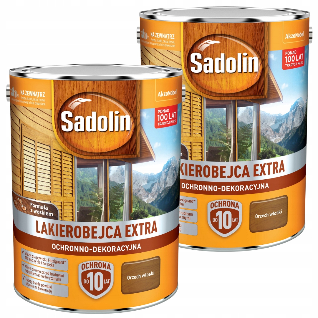 Sadolin Extra Lakobejca 10L Vlašský Ořech Set 2x5L