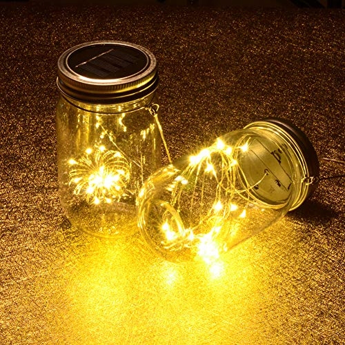 YMENOW 6 Solar Garden Lights 30 LED Jar Outdoor Lighting — miniatura 4