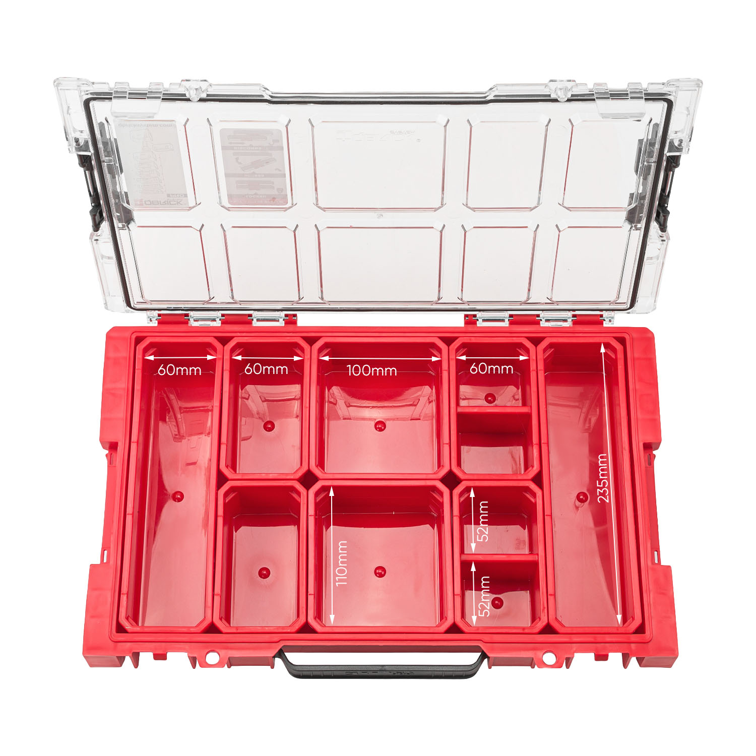 Modułowy organizer z kubełkami QBRICK RED PRO 100 Kod producenta ORGQPRO100CZEPG001