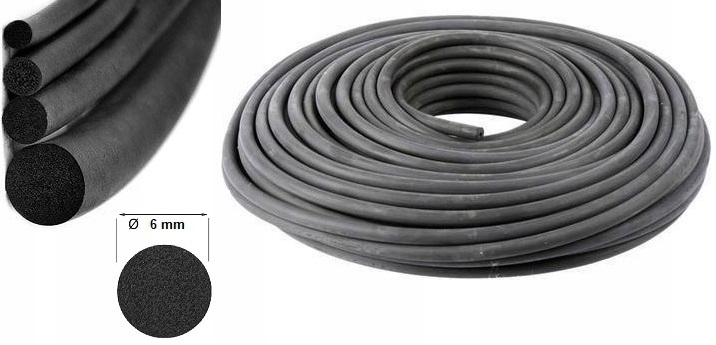 

Sznur Guma Mikroguma Uszczelka Epdm Pianka 6mm 5M