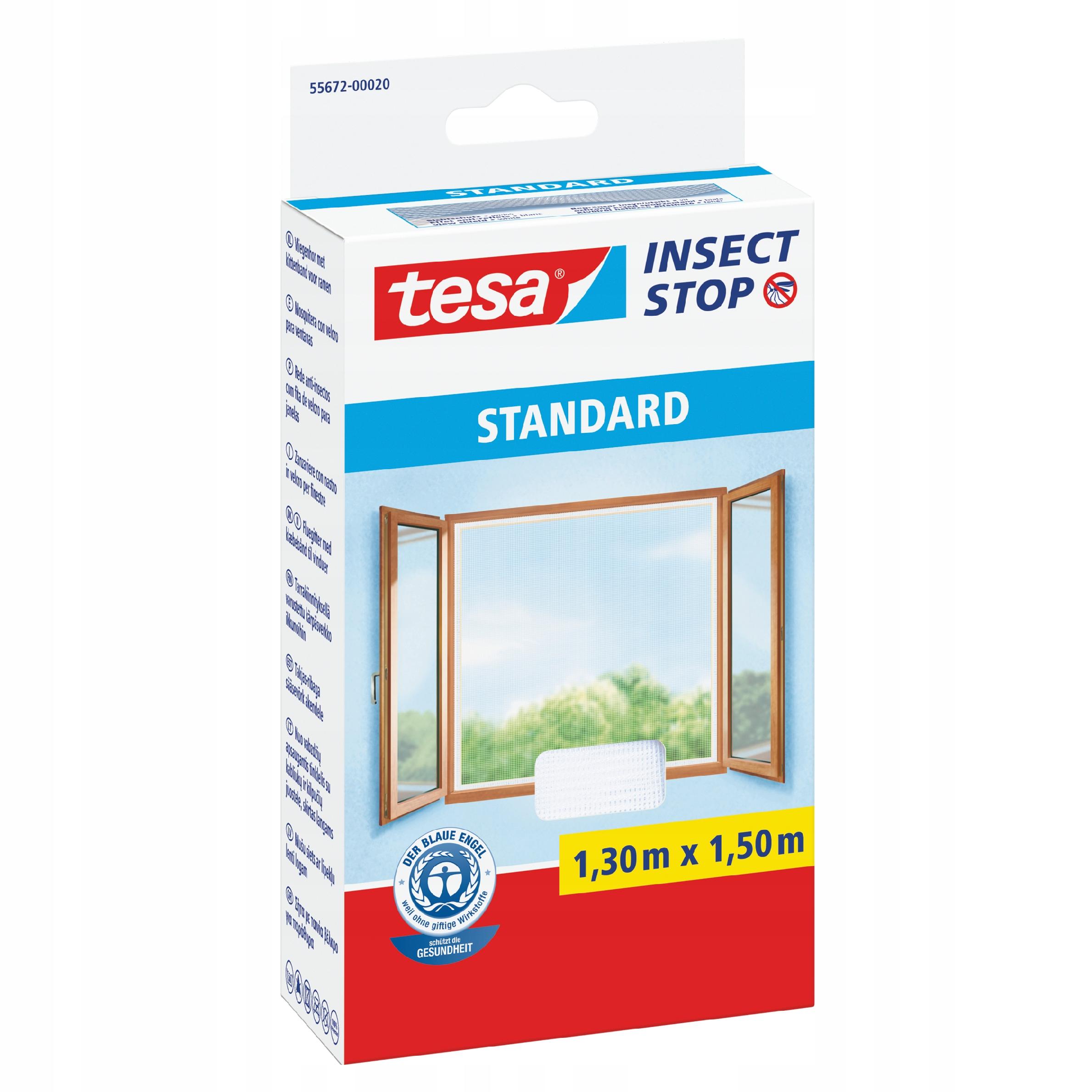 

Moskitiera na okno tesa Standard 1,3 x 1,5m biała
