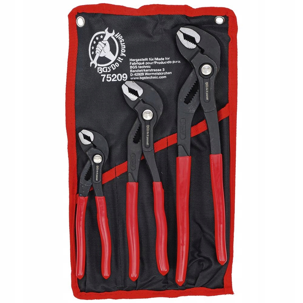 Sada 3 kleští pro čerpadlo chladicí kapaliny 175-240-300 mm Bgs Diy 75209