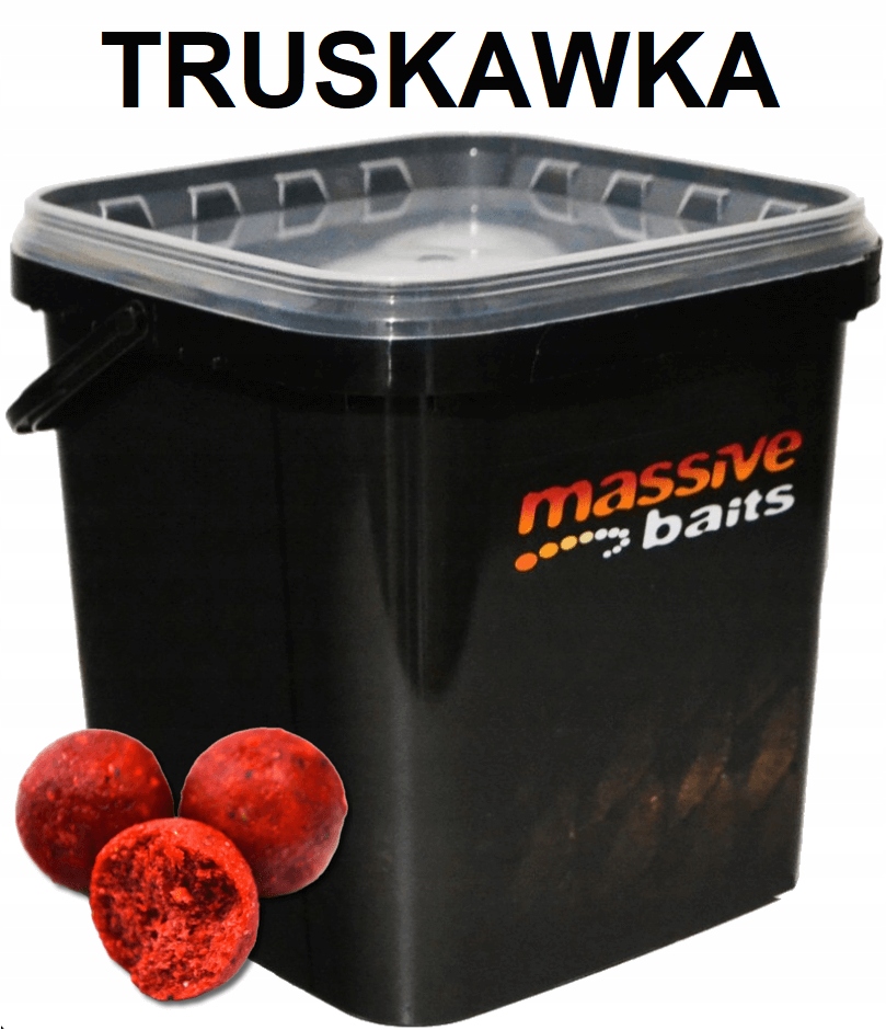 Kuličky Massive Baits Eco 18mm 10kg Vědro Jahoda