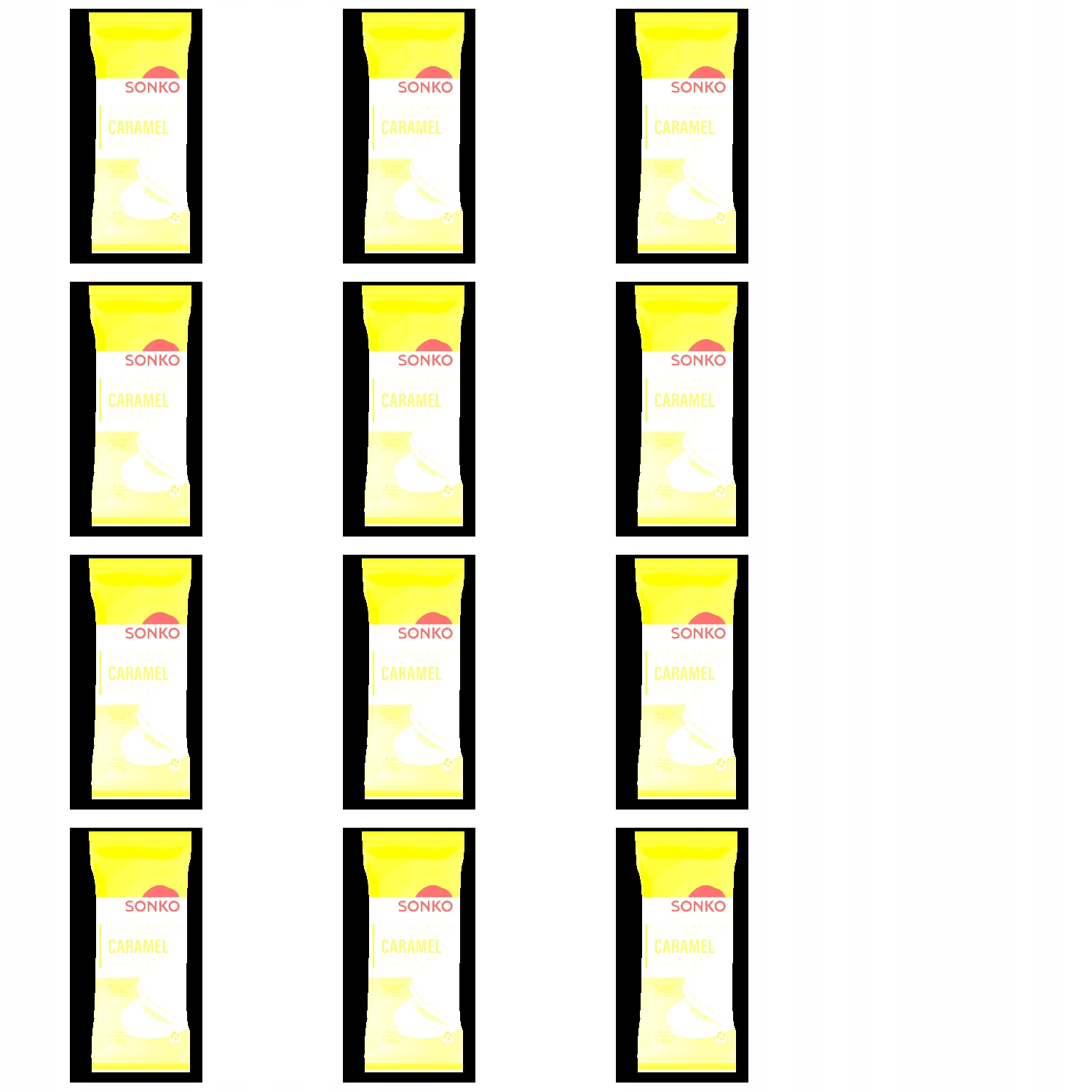 Levně 12x 65g Sonko rýžově kukuřičné oplatky karamel Karton