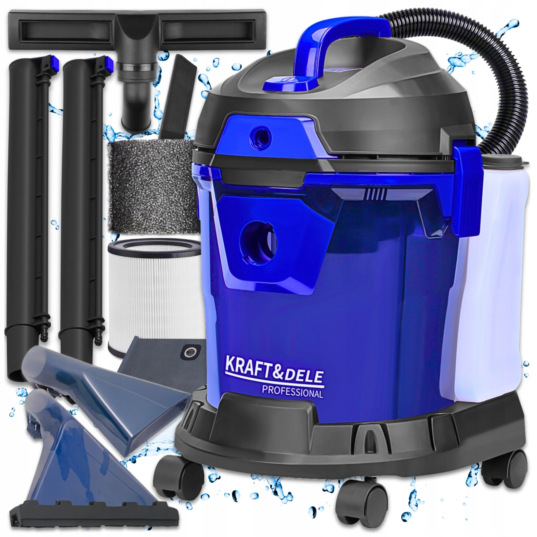 Odkurzacz Piorący Do Tapicerki I Dywanów Samochodowy Mocny Zestaw 4W1 2200W