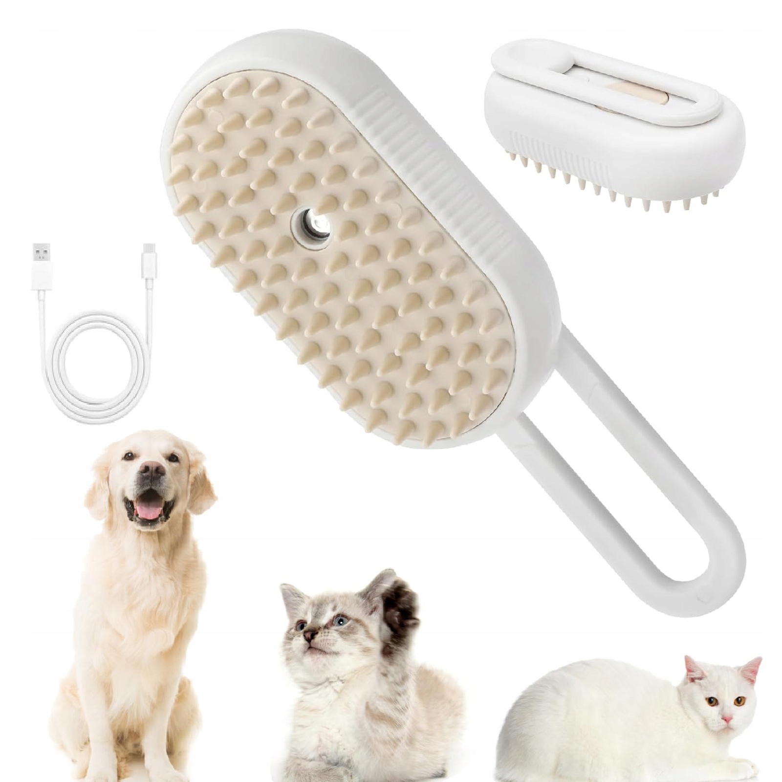 Levně Kartáč Na Kočky S Párou – Vhodný Pro Majitele Koček A Dlouhosrstých Psů
