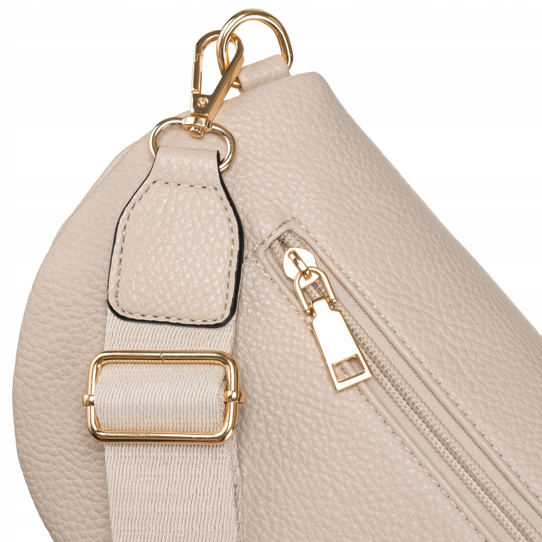 Beżowa saszetka damska pojemna nerka na ramię elegancka Kod producenta R-NER-8-2854 L.BEIGE