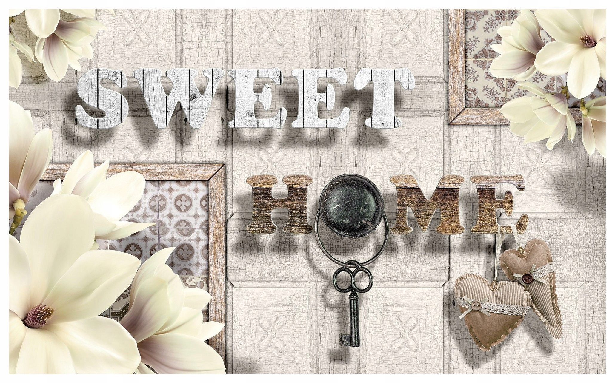 Fototapeta Sweet Home kvety strom pastel vinylová 368x254 lepidlo