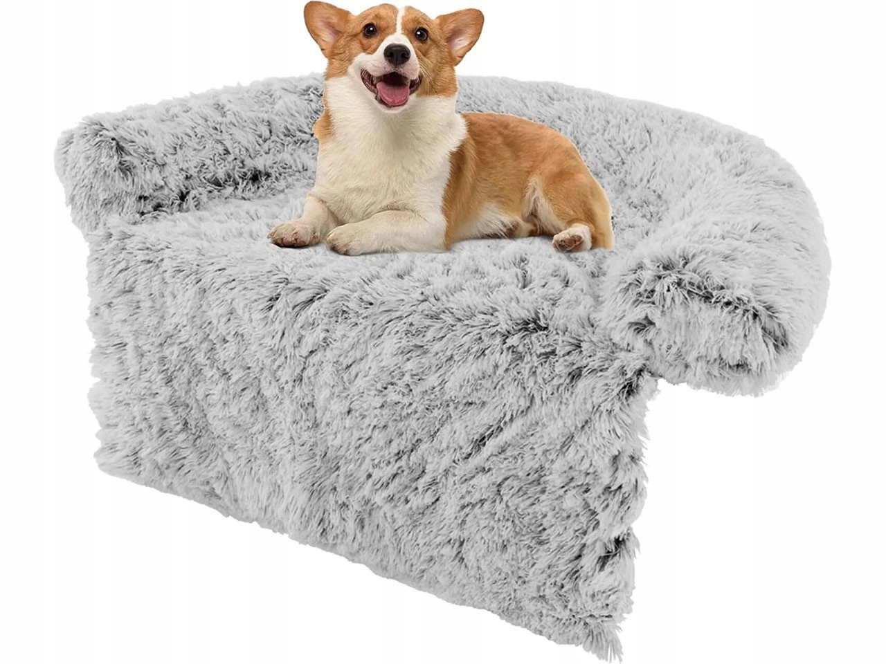 Levně Plyšový pelíšek pro psa PU10025WH-S, šedý