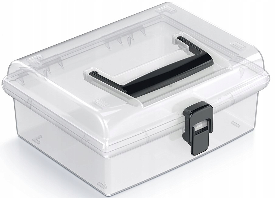 POJEMNIK PUDEŁKO ORGANIZER Z POKRYWKĄ CZARNY