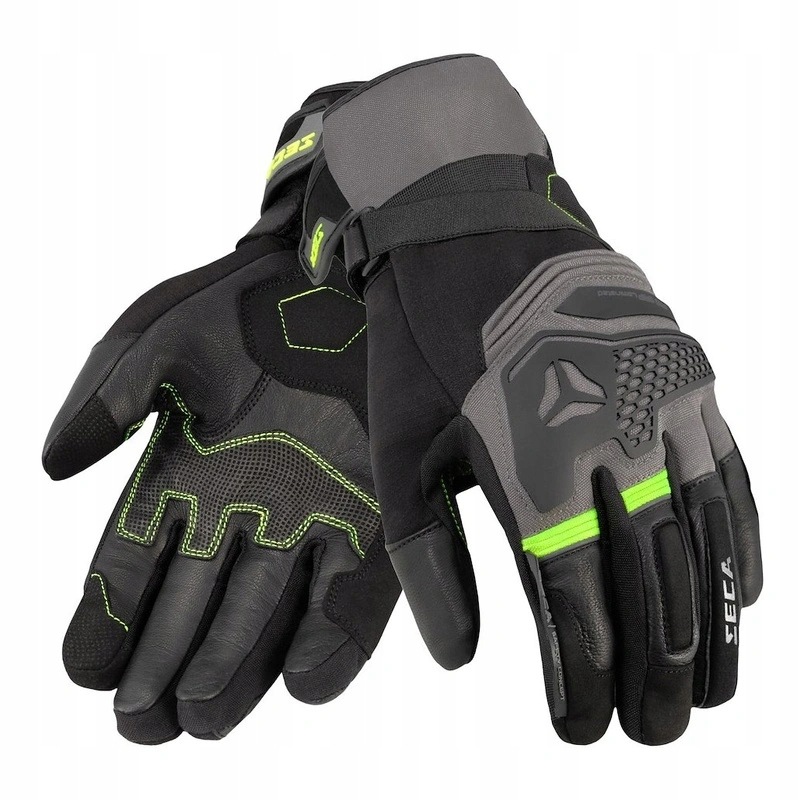 Motocyklové rukavice Seca Turismo Wp Titanium grafitové Bonus
