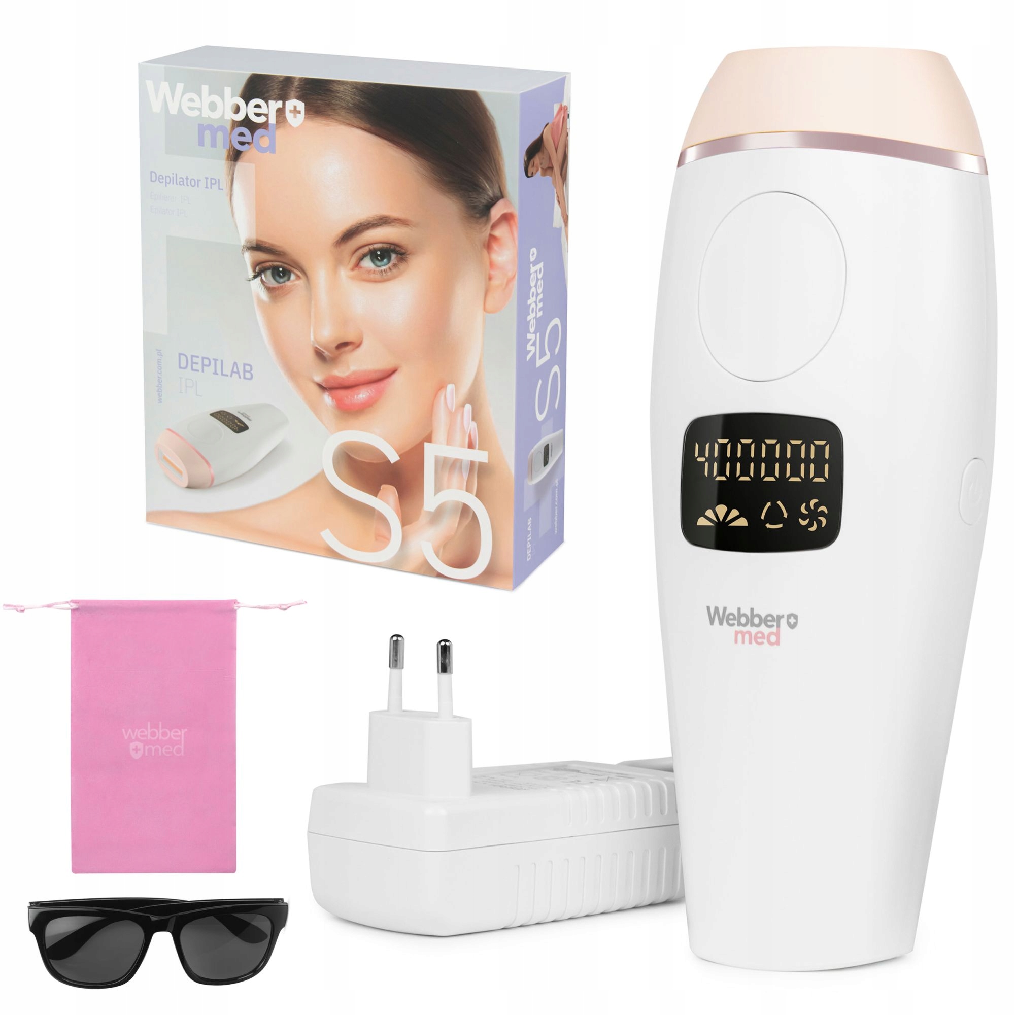 Depilator Ipl Do Włosów Ciała Laserowy Bikini Nóg Bezbolesny Webber S5