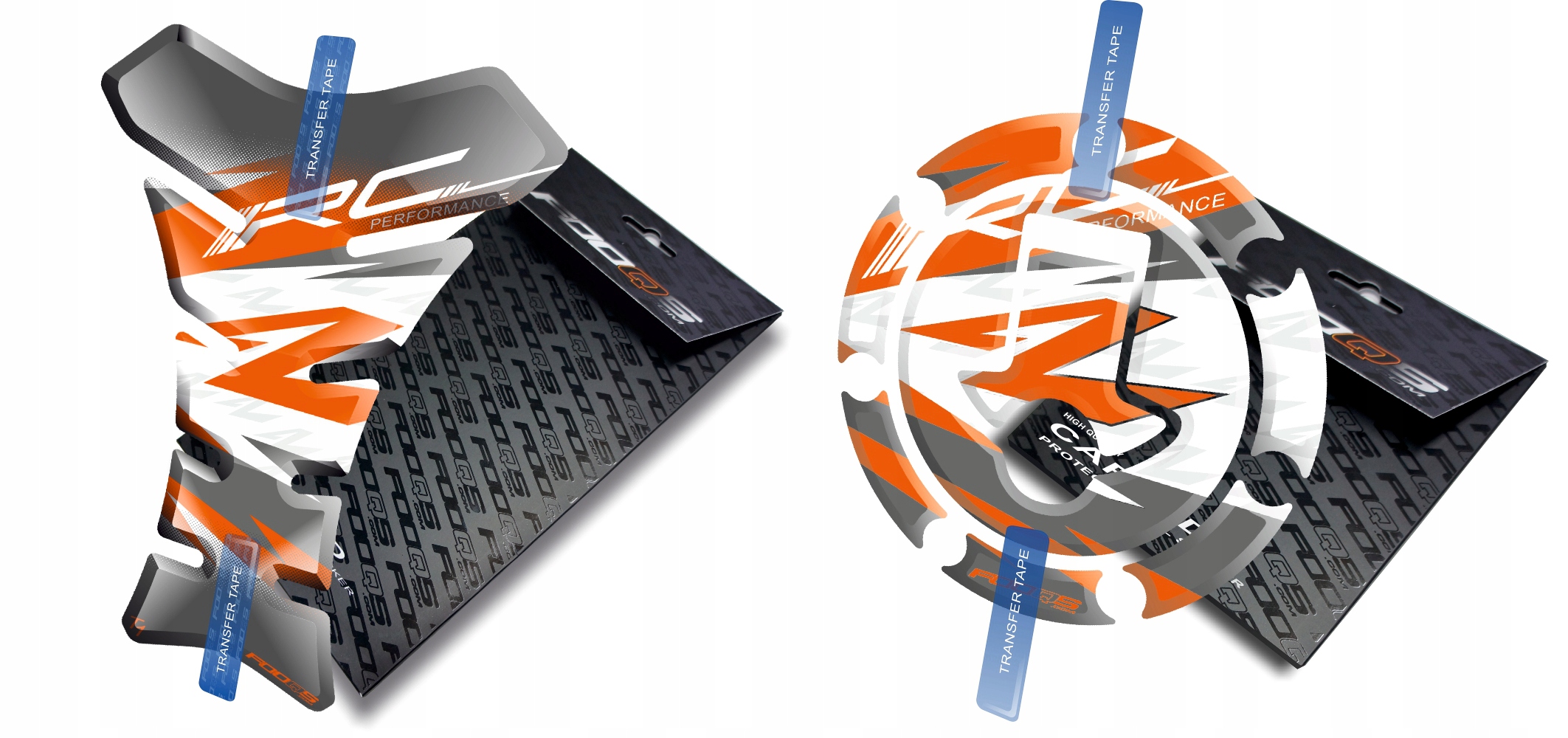 Tank-pad Cap-pad od firmy Fooqs pro Ktm Rc 125 250 390 600 790 1029 Bílý