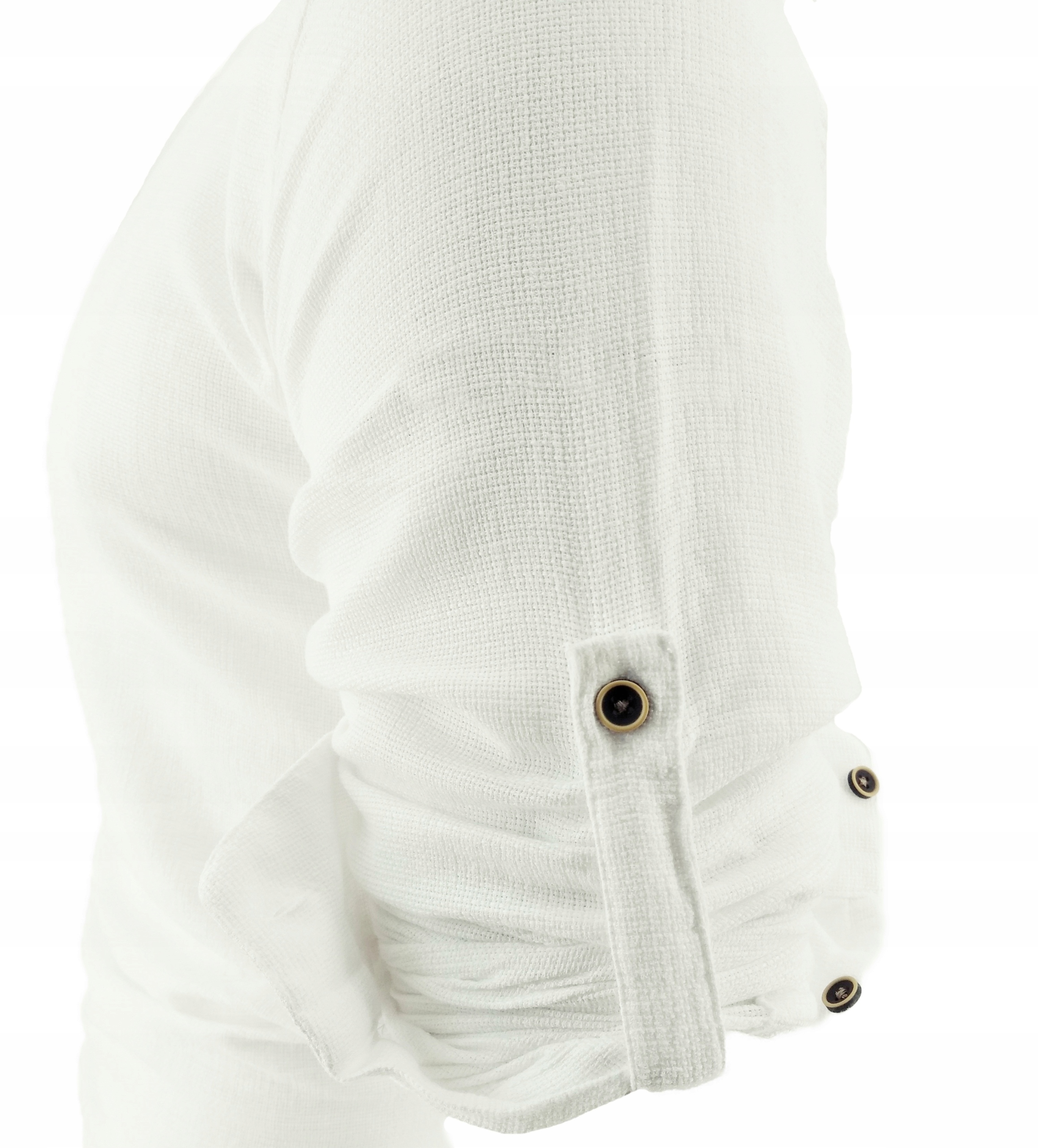 KOSZULA MĘSKA STÓJKA BIAŁA NA 3 GUZIKI XL Kolor biały