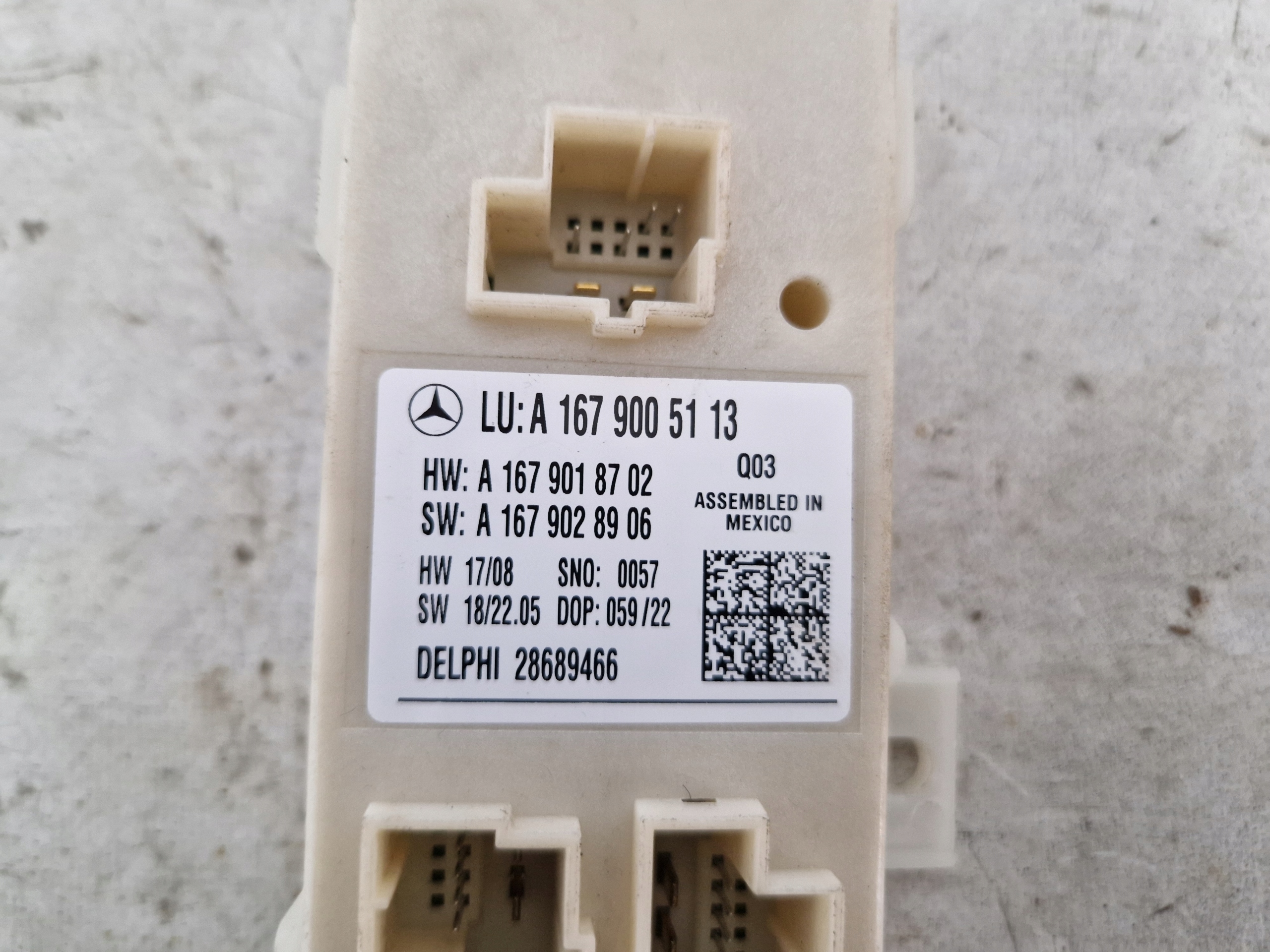 MERCEDES GLE 167 W167 module control unit bonnet rear part boot A1679005113