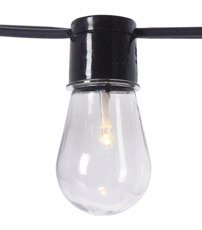 GIRLANDA OGRODOWA LAMPKI ZEWNĘTRZNE OGRODOWE 20 LED ŻARÓWKI CIEPŁY BIAŁY 14 Długość 1450 cm