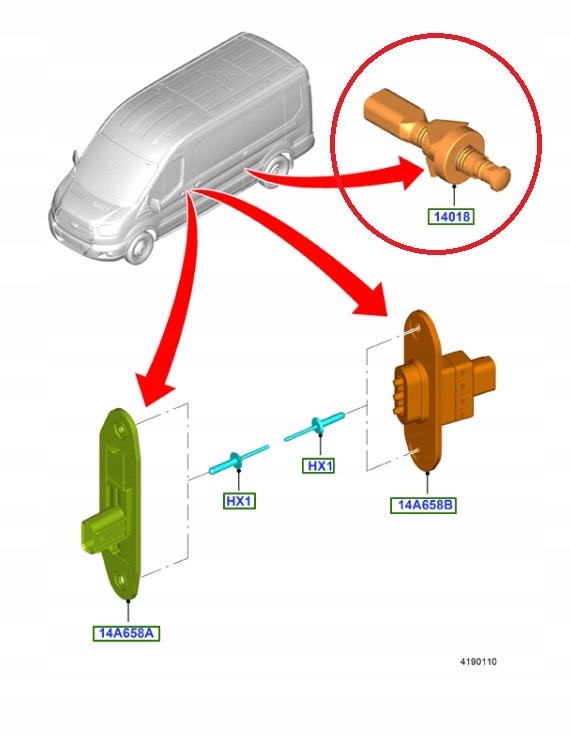 ДАТЧИК РОЗСУВНИХ ДВЕРЕЙ TRANSIT-2017
