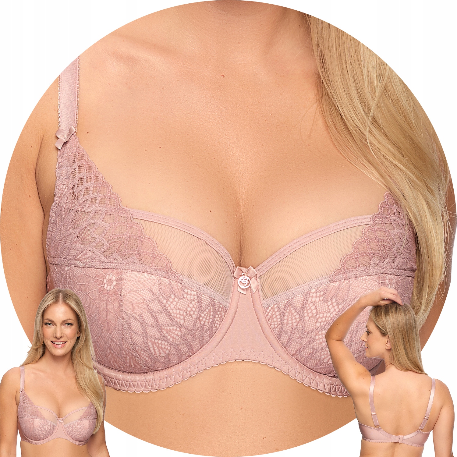 Gaia 1289 Freja Polovyztužená podprsenka Semi Soft růžová 85G