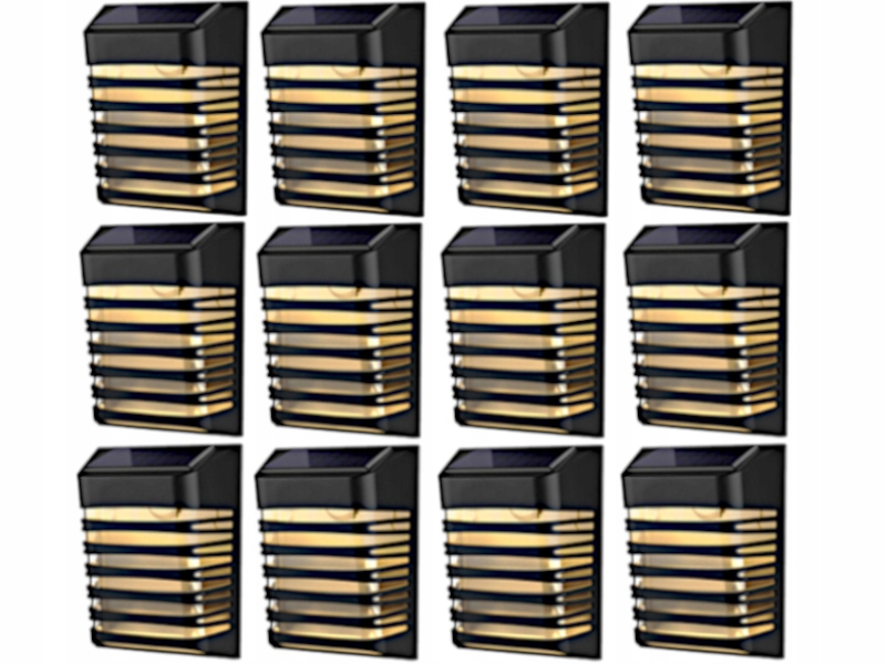 12 x Solární Led lampa na Oplocení se senzorem soumraku