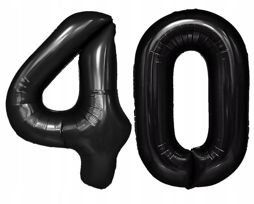 

Balony cyfry czarne wielkie na 40 urodziny Hel 1m