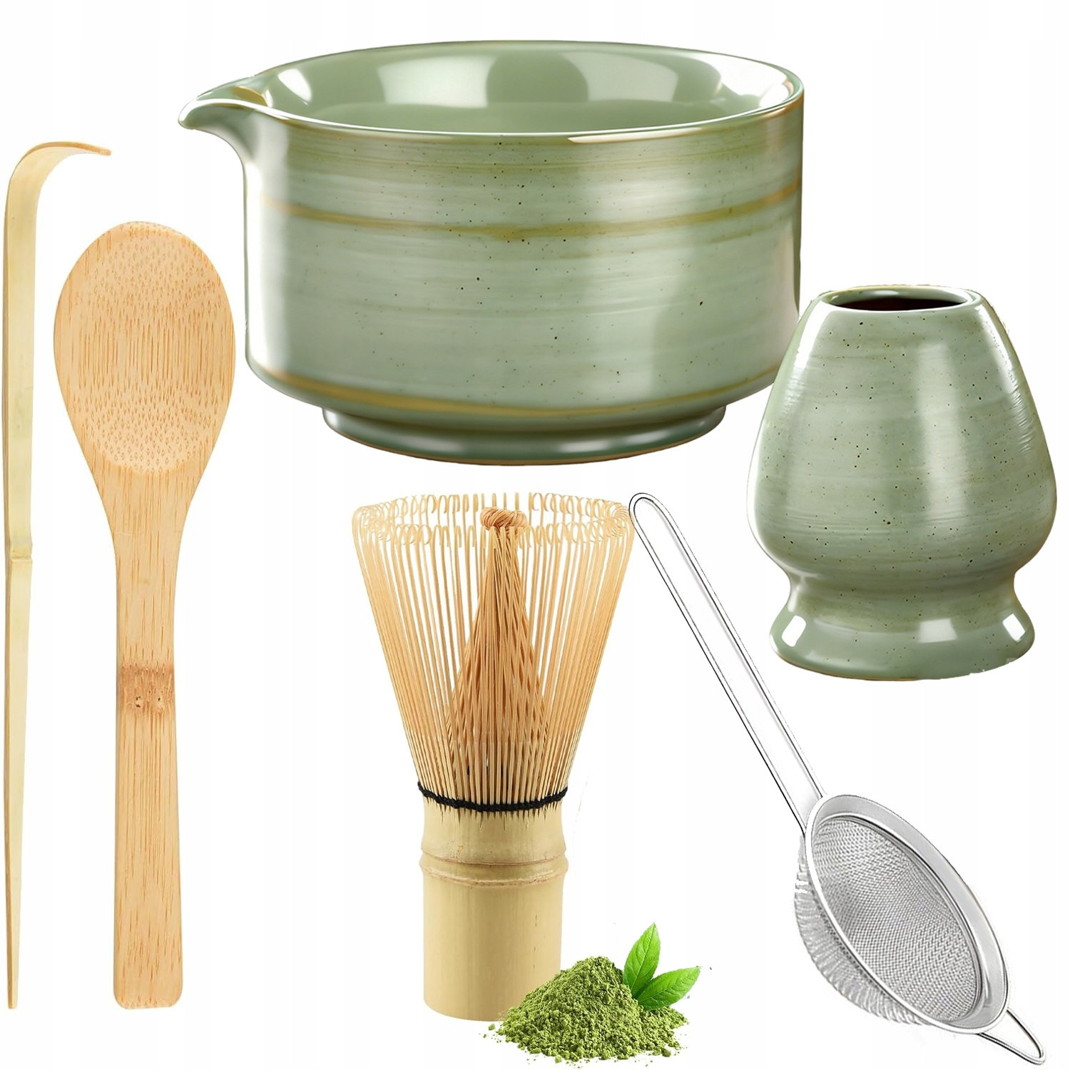 Sada Na Čaj Matcha Sada S Bambusovou Metlou A Bambusem 6 Ks