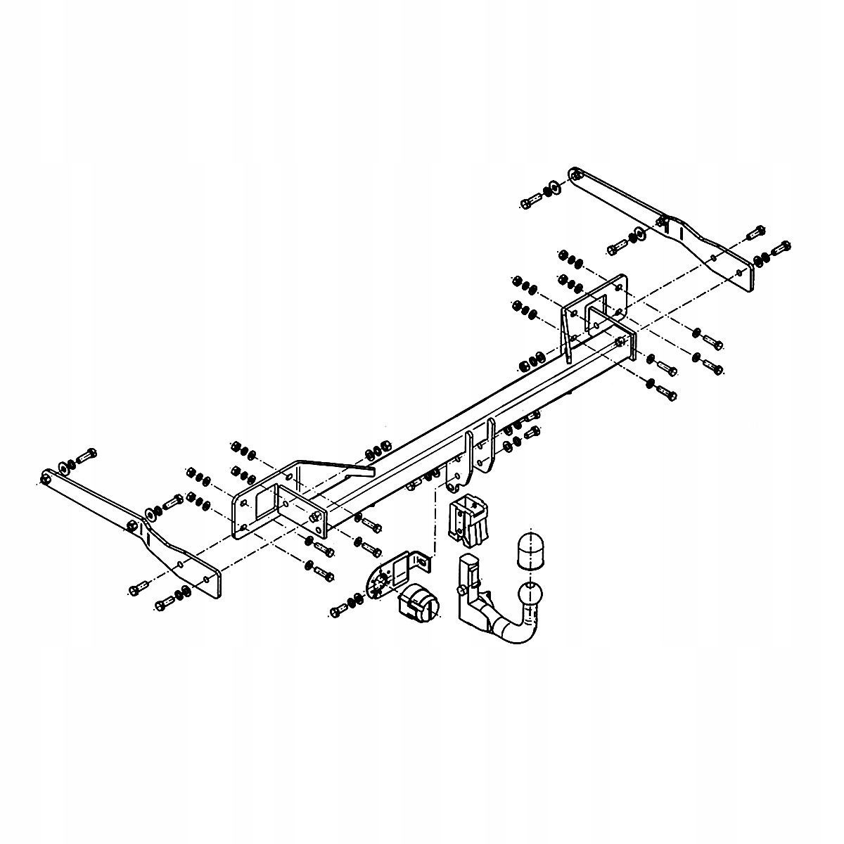 Hak holowniczy Wypinany Mercedes GLK X204 SUV 08-15 MODUŁ 13 PIN GRATIS Producent Steinhof