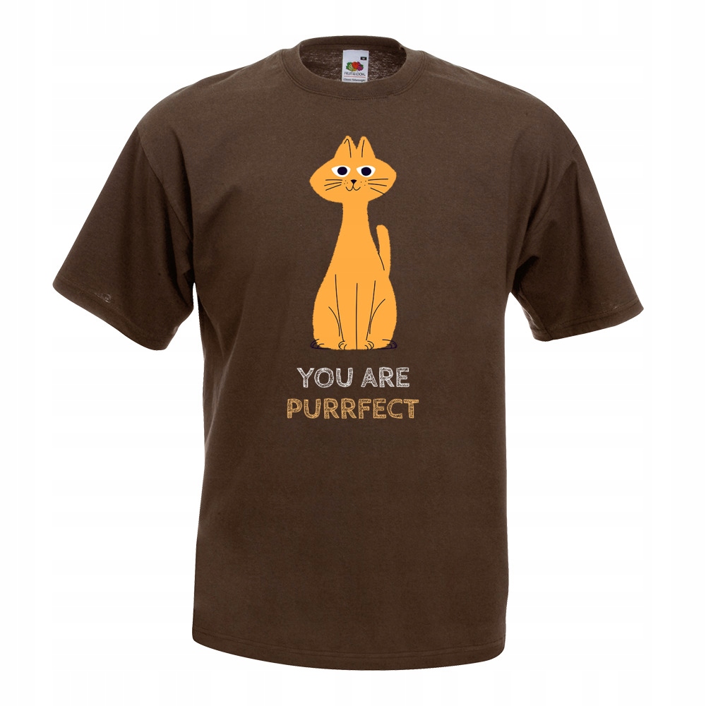 

Koszulka kot purrfect kociara kotek L brązowa