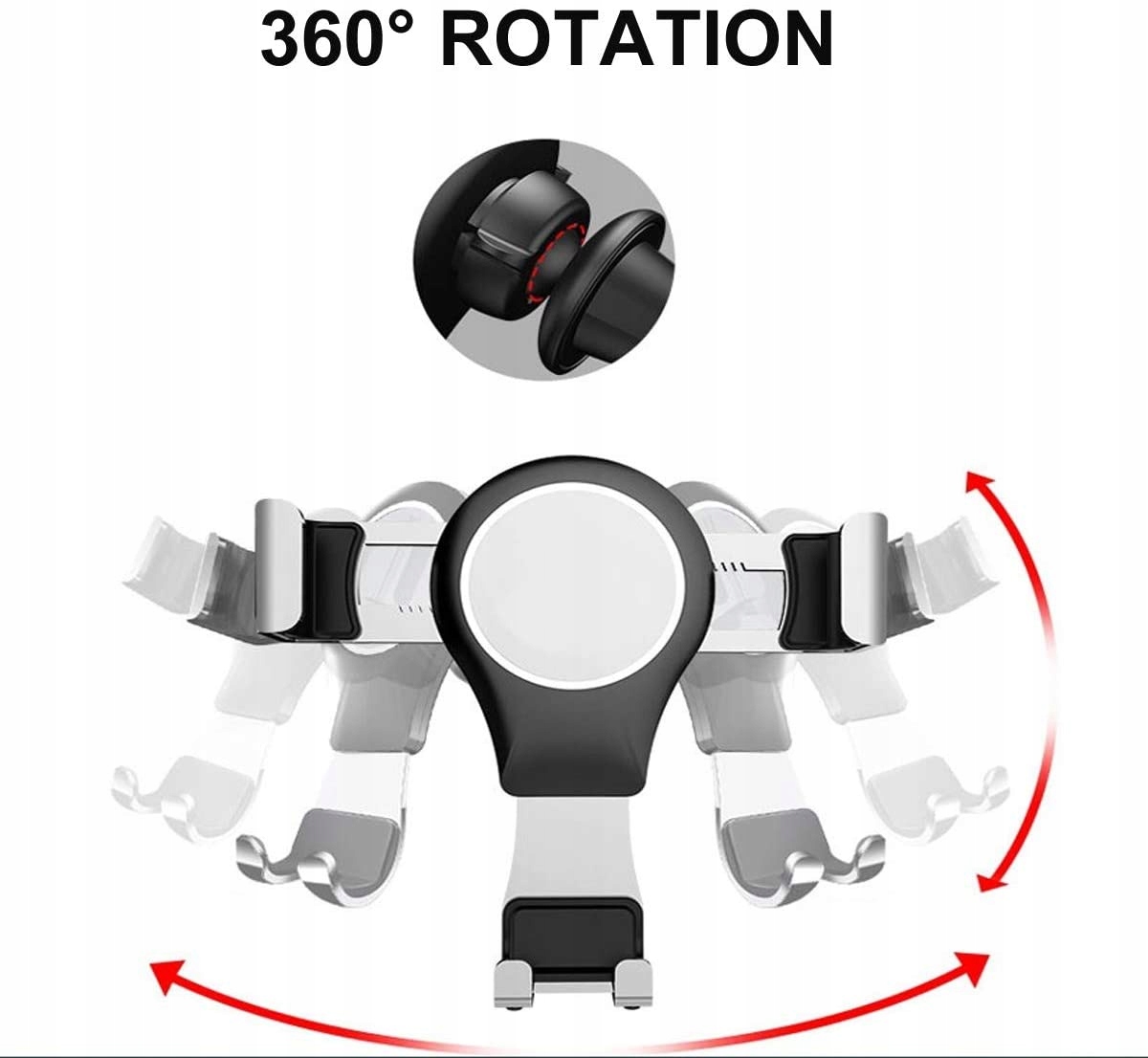 Uchwyt na telefon do Audi A3, grawitacja 360° Producent bez marki