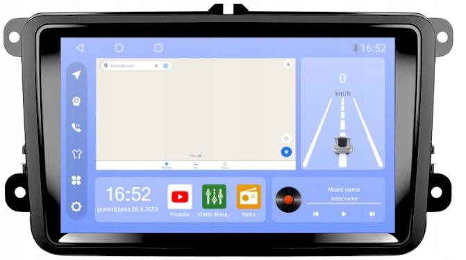 Rádio Android Skoda Rapid Superb Gps Bt Wifi Usb 8/256GB Modem Sim