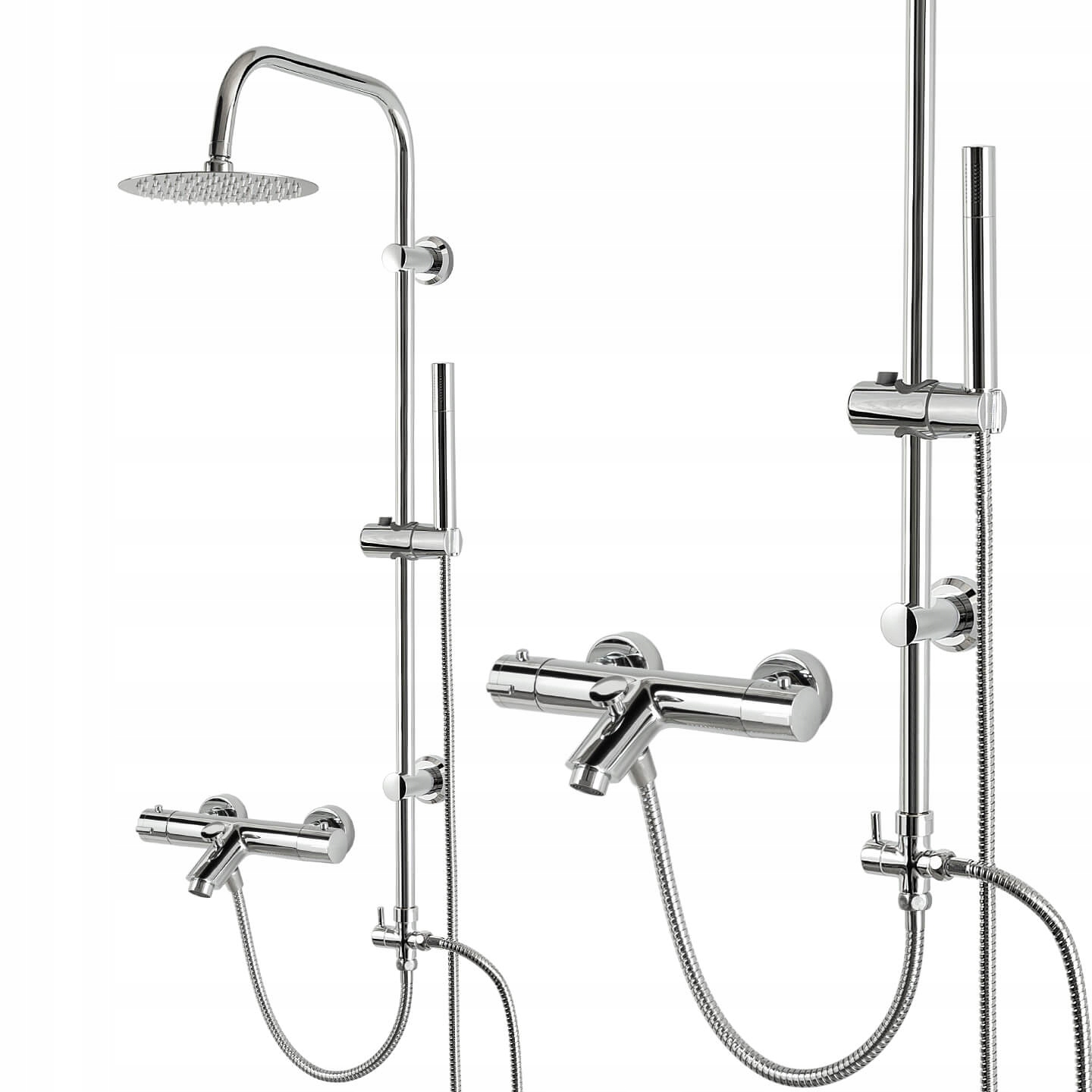 Sprchová Stĺpová Súprava Pre Sprchovú Vaňu S Termostatom A Vaňovým Výtokom