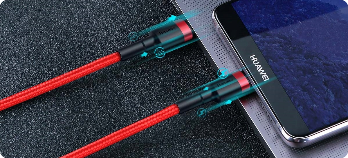 BASEUS MOCNY KABEL USB-C SZYBKIE ŁADOWANIE TYP-C TYPE-C PD 60W QC 3.0 1M Stan opakowania oryginalne