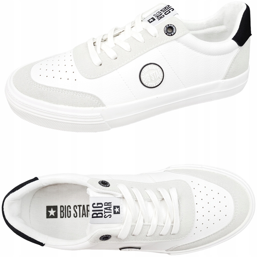 

Trampki Big Star męskie białe eko skóra II174009