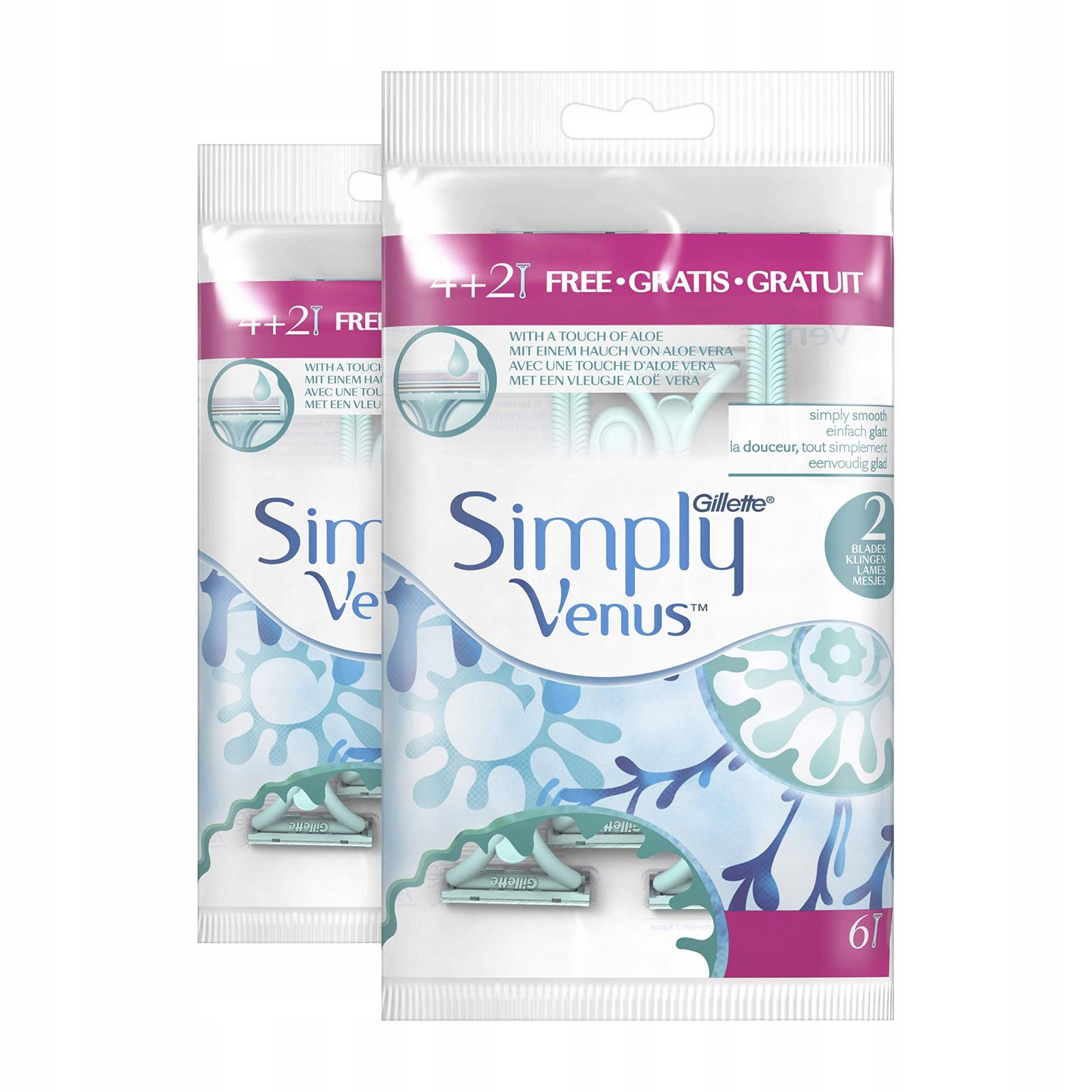 Gillette Simply Venus 2 Einwegrasierer 6